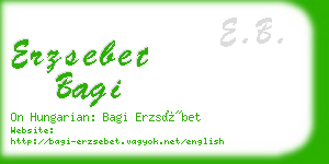 erzsebet bagi business card